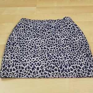 Purple lepord print skirt